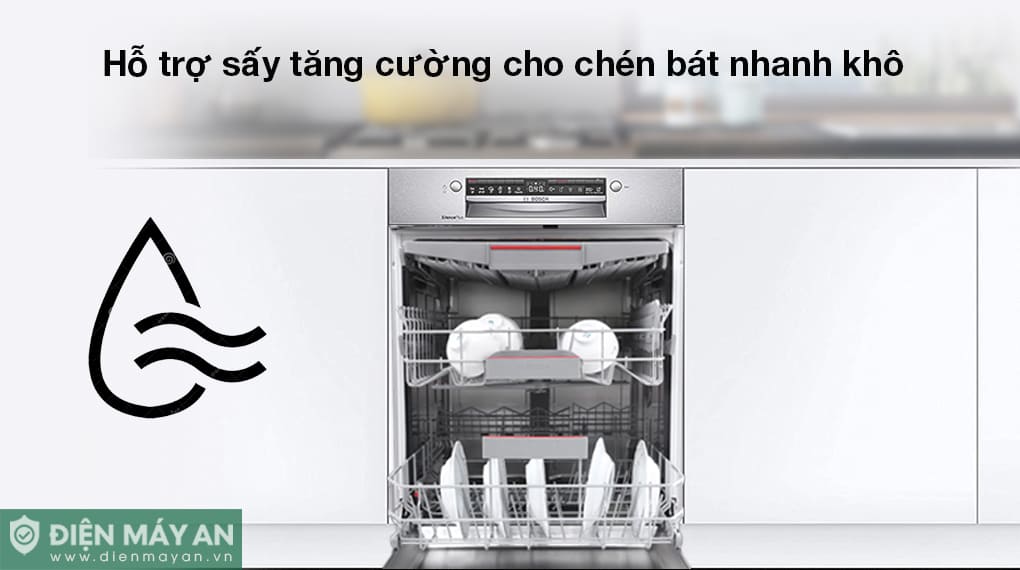Máy rửa bát bán âm Bosch Serie 4 SMI4HCS48E